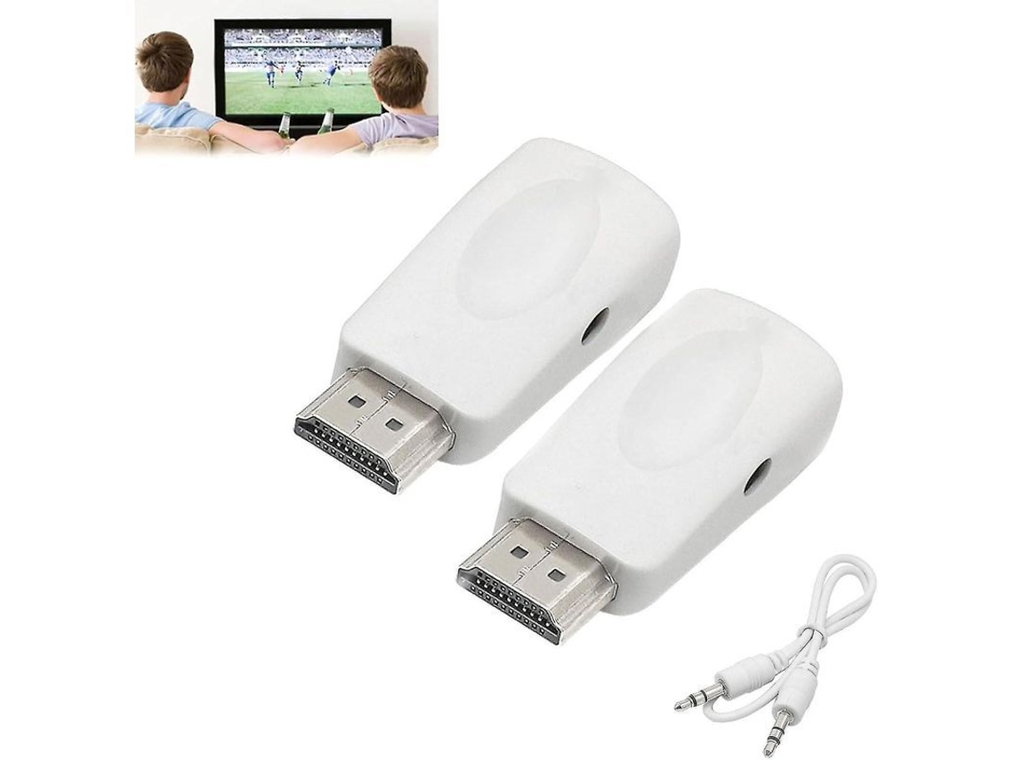Dispositivo De Transmisión De Tv, Adaptador De Pantalla Inalámbrico, Caja De Transmisión 1080p, Convertidor Hdmi A Vga, 2 Piezas Blancas