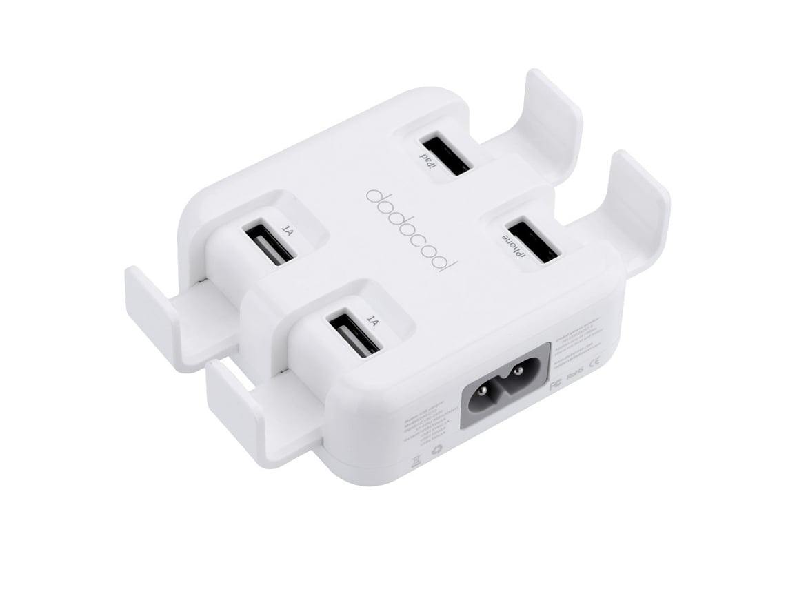 Adaptador Usb (salida De 4 Puertos, Identificación Inteligente De Corriente)