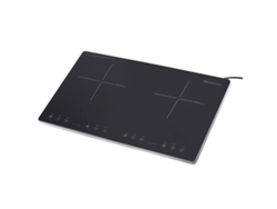 Cocina de inducción portátil MELCHIONI Oblivion 2, 2 fuegos, 3300 W, pantalla táctil, temporizador de 3 h, bloqueo para niños, color negro