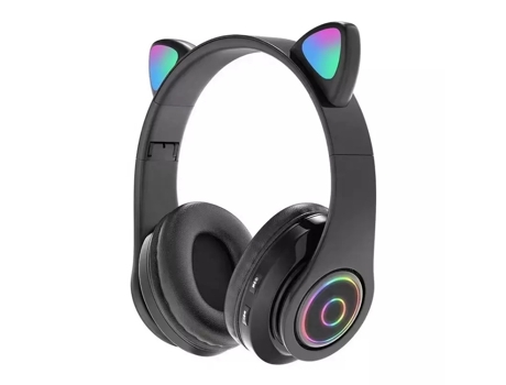 Auriculares para niños, Bluetooth 5.0, micrófono inteligente con cancelación de ruido, Negro CHRONUS