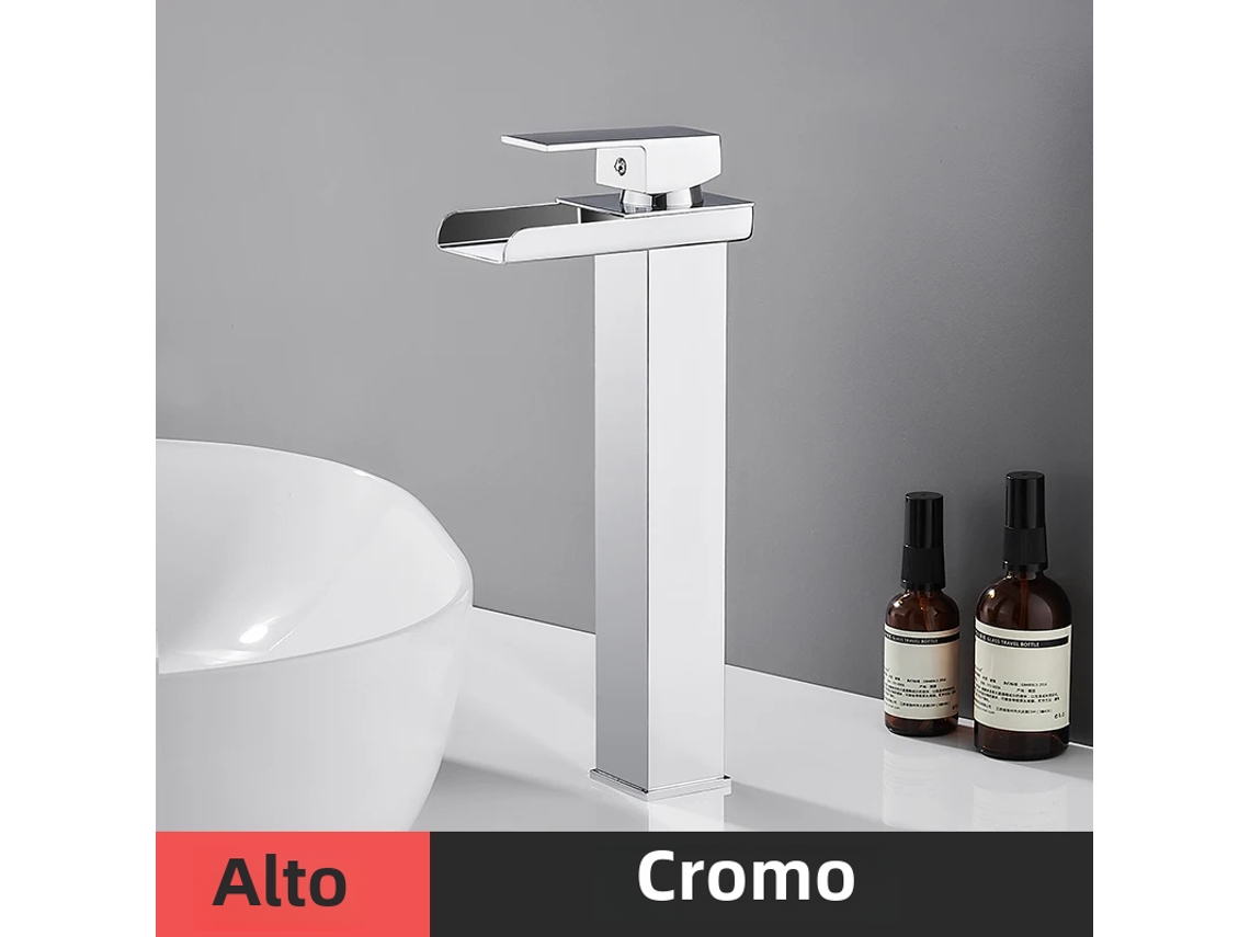 Grifo Monomando De Acero Inoxidable Moderno Para Agua Fría Y Caliente (estilo C Plateado - Largo)