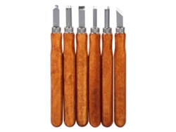 Juego De 6 Herramientas De Acero Al Carbono Con Mangos Para Tallar Madera, Ideales Para Bricolaje Y Escultura.
