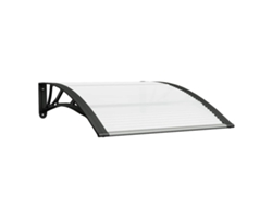 Maison Exclusive - Marquesina Puerta Policarbonato Negro Y Transparente 100x75 Cm