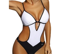 2026-bañador Monokini Para Mujer Mimigo Con Escote Profundo, Corte Alto Y Detalles De Encaje