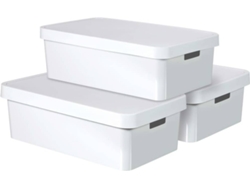 Curver Cajas de almacenaje Infinity 3 unidades 30L blanco