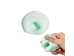 Pelota antiestrés verde claro para aliviar el estrés