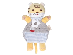 Manta De Seguridad Para Bebé Con Campanilla, Suave Peluche De Animal Para Un Sueño Tranquilo, Gris.