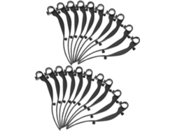 50 Clips Para Canalones Resistentes Al Viento, De Plástico Negro.
