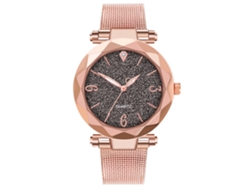 Reloj De Pulsera De Cuarzo Para Hombre Y Mujer Con Brazalete De Acero Informal Para Parejas (negro)