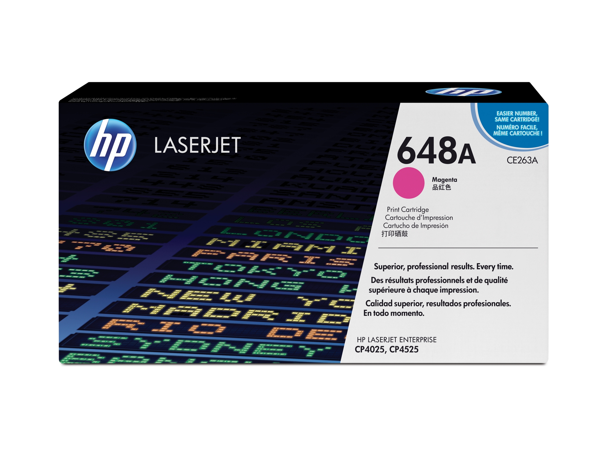 Cartucho de tóner original LaserJet HP 648A magenta para Laserjet Enterprise series CP4025 y CP4525