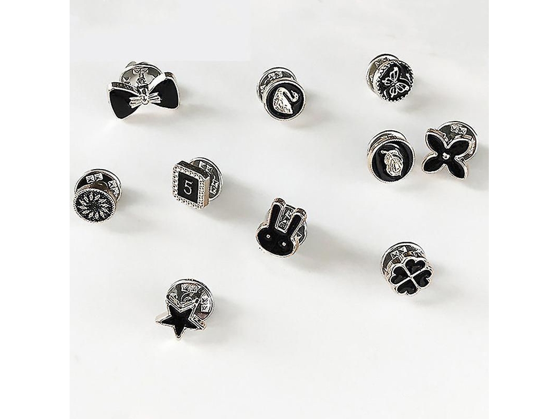 10 Botones De Broche Antiparpadeo Para Ropa, Cierre De Cuello Extraíble Y Ajustable.