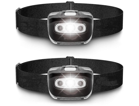 Linterna Frontal Led Paquete de 2 Faros para Correr Camping y Aire Libre Negro BISBISOUS VIGA EUROPE
