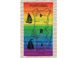 Toalla De Playa De Algodón Mapa Portugal Colorido