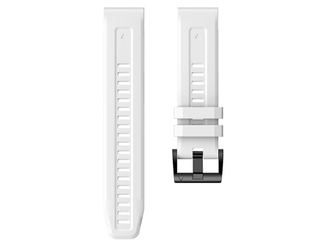 Correa para Garmin Fenix 5X Zafiro Hebilla de metal Correa de reloj de silicona de color sólido Blanco VENISYMLIS
