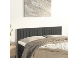 Cabeceros 2 Unidades Terciopelo Gris Oscuro 72x5x78/88 Cm