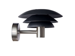 Lámpara de pared DL20 negra/acero de exterior DYBERG LARSEN