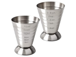 Paquete De 2 Vasos Medidores De Acero Inoxidable Para Cócteles, Aptos Para Líquidos O Bebidas Secas, Tamaño Mini Espresso*.