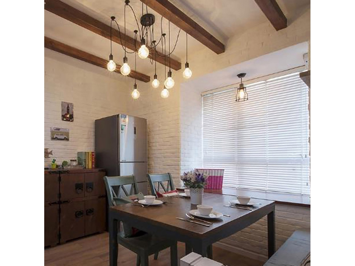 Rebe-lámpara Techo Araña Diy Antigua Clásica Ajustable 6 Brazos E27 Luminaria Colgante Para Comedor Dormitorio Hotel