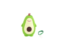 Vaso de agua de dos capas con diseño de aguacate y cable portátil.