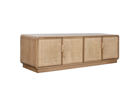 Mueble de TV HOME ESPRIT Natural Ratán Roble 157 x 40 x 46 cm