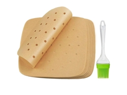 2026-33793-línea De Papel Manteca Para Freidora De Aire Cuadrada 21.5 Cm/200 Piezas Resistente Al Calor Antiadherente