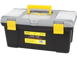 Caja De Herramientas De Plástico Negro Gris Con Asa De Transporte (f3c94f0a57bb37491bfaf6b76b6d92f6)
