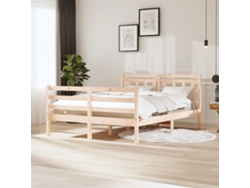Marco de Cama Madera Marrón (140x200cm)