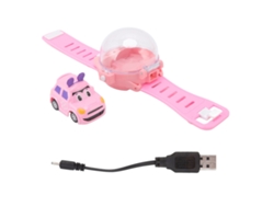 Ats-coche Rc Con Control Remoto Por Reloj, Modelo Mini Coche De Juguete Usb Cargable, Divertido Y Bonito, Para Niños De Más De 3 Años, Rosa
