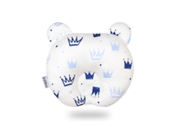 Almohada Moldeadora Para Bebé Para Prevenir La Deflexión De La Cabeza Y Corregir La Forma De La Cabeza Corona Blanca Y Azul 30*23Cm SIURN