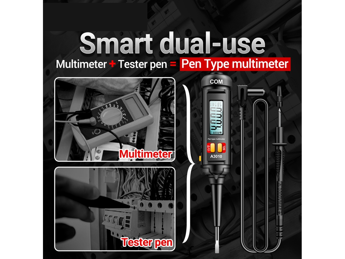 Multímetro Digital Pen-type Aneng A3010 4000 Counts Con Ncv Y Luz De Fondo