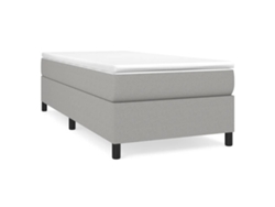 Maison Exclusive - Estructura De Cama Con Somier Tela Gris Claro 90x200 Cm