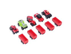 Set De Maquetas De Tractores A Escala 1:60 De Metal/abs Con 5 Tractores Y 5 Remolques Para Niños A Partir De 3 Años.