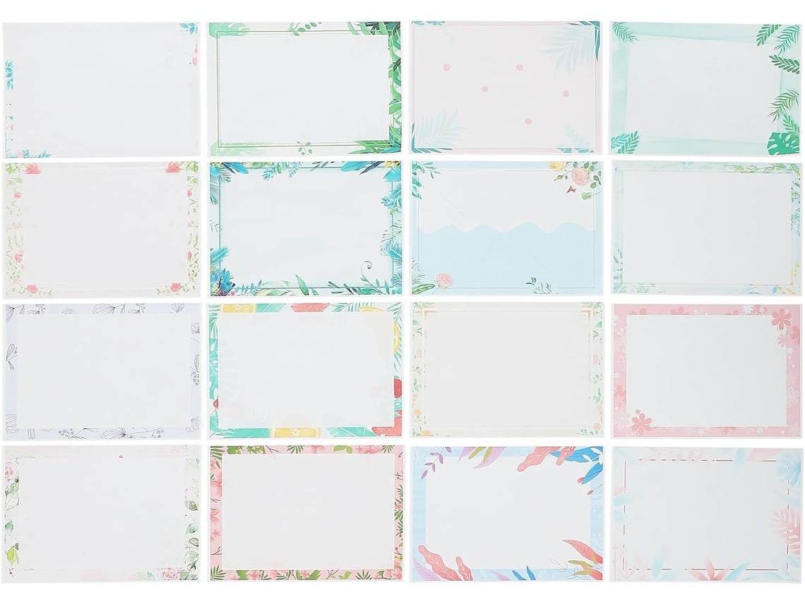 Papelería Decorativa Con Borde, 160 Hojas, Varios Estilos Para Cartas Y Mensajes.