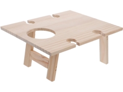 Mesa Plegable De Madera Para Exteriores Inoomp, Mesa Plegable Para Vino, Mesa De Picnic Cuadrada Para Fiestas Al Aire