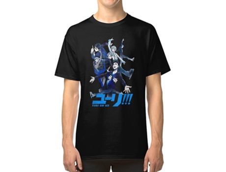 Camiseta ROCKINSTONE Yuri Art On Team Ice Algodón para Hombre (S - Blanco)
