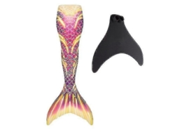 Cola De Sirena Adulta Reforzada Para Natación Con Monofin Incluido - Suzukamyellow M Amarillo