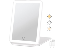 Espejo de maquillaje Funtouch Sm296a, recargable por USB, con luz, nuevo