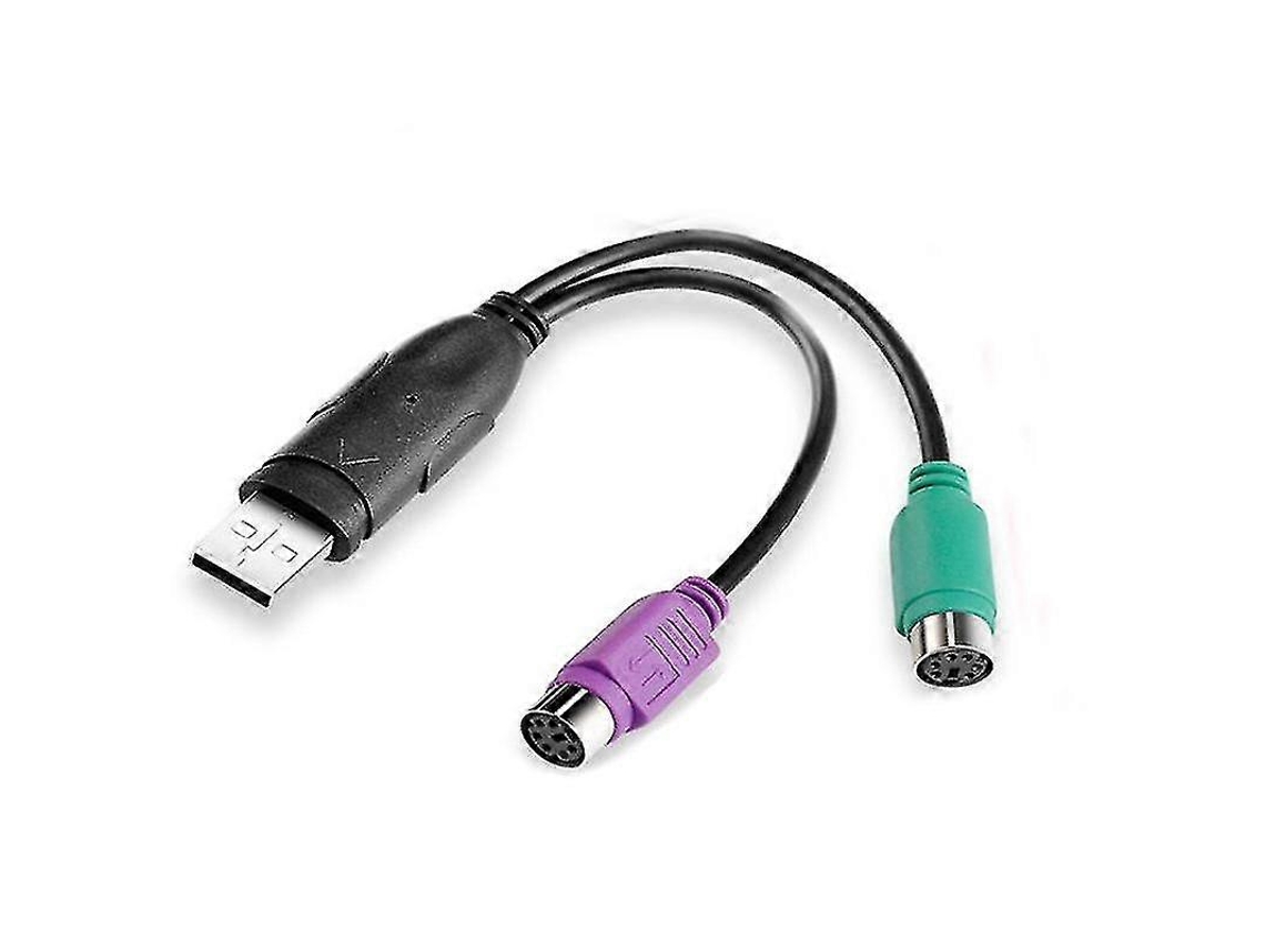 Adaptador convertidor de PS/2 a USB para teclado y ratón PS/2