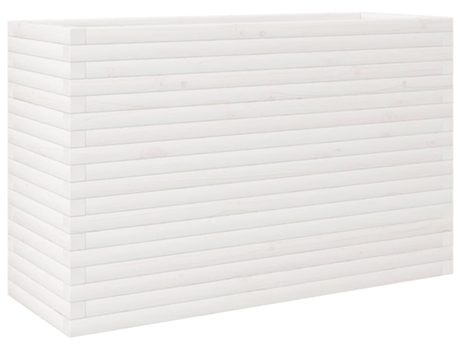 Jardinera VIDAXL Blanco Madera (110x40x68.5 cm)