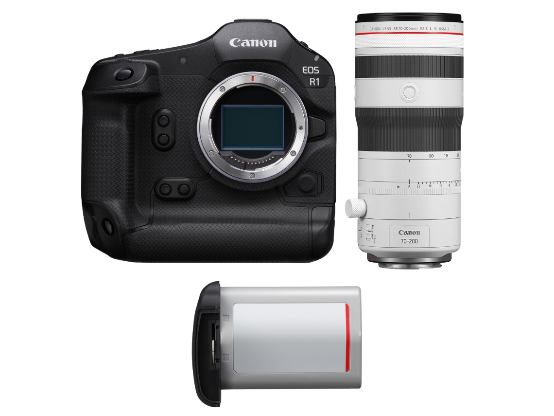 Canon Eos R1 + Rf 70-200mm F/2.8 L Is Usm Z Blanco + Canon Lp-e19 + Ebook “20 Consejos Para Fotos Que Impactan”