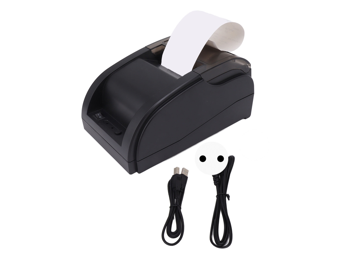 Impresora Térmica Portátil Bluetooth Para Recibos, 48 Mm, Usb, Anticontaminación, Enchufe Europeo De 110-240 V.