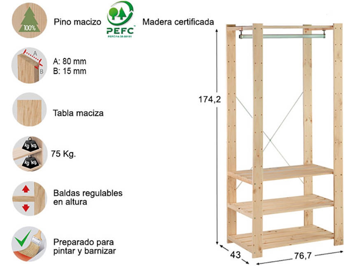Kit de Libreria Evolution 175X76.7X43Cm ASTIGARRAGA