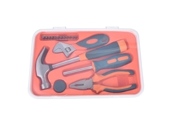 Juego de herramientas domésticas de acero Cr V de 18 piezas con martillo y destornillador para reparaciones.