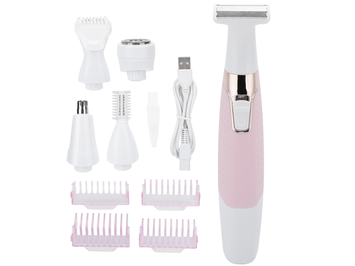 Depilador Eléctrico Usb Recargable Para Mujer, Maquinilla De Afeitar Painless 5 En 1 Máquina De Depilación Corporal
