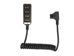 Cabo Divisor D Tap Macho Para 4 Portas Fêmea Adaptador De Mola Para Câmeras Arri Red Preto