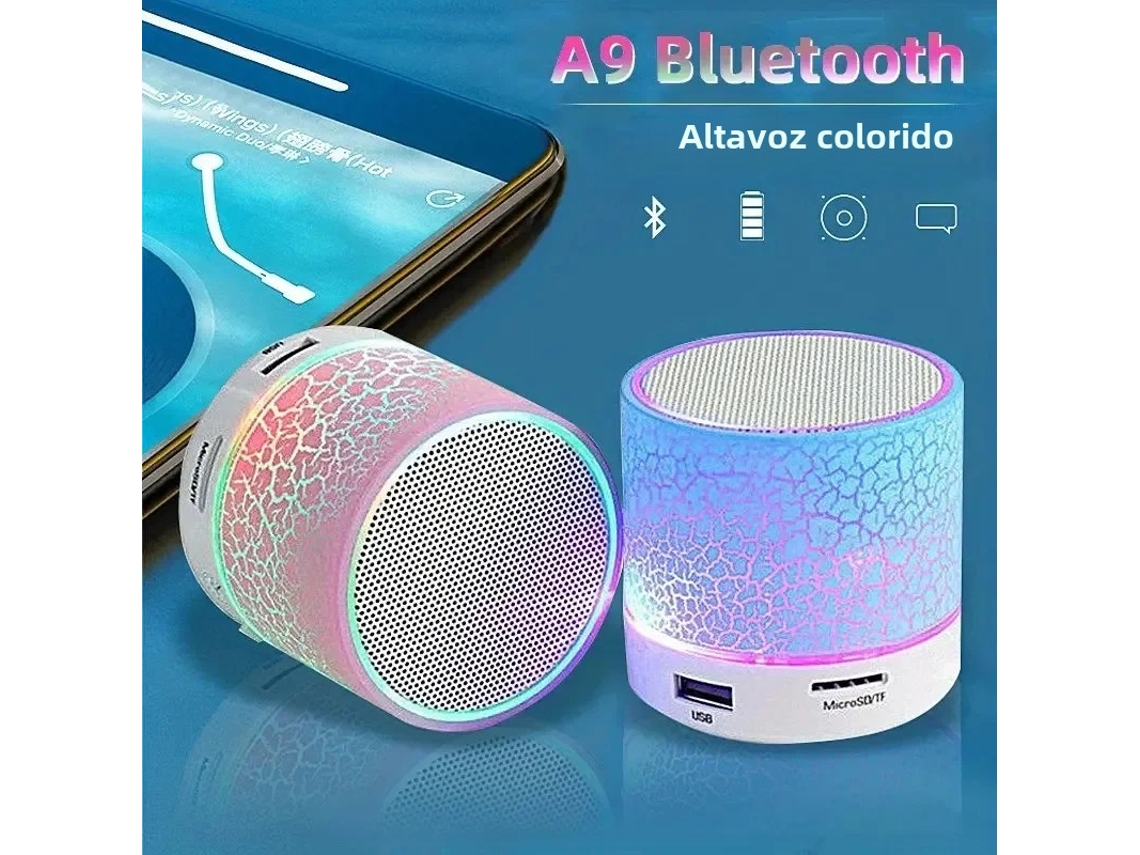 (azul) Mini Altavoz Bluetooth Subwoofer Portátil Mp3