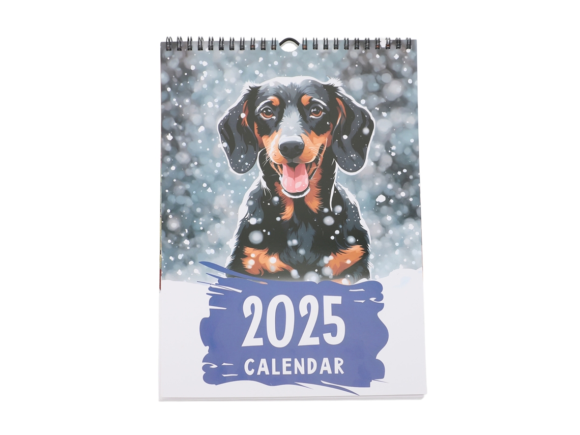 Calendario Mensual De Perros Salchicha 2025 Para Amantes De Los Perros - Imágenes Nítidas - Para Colgar En La Pared