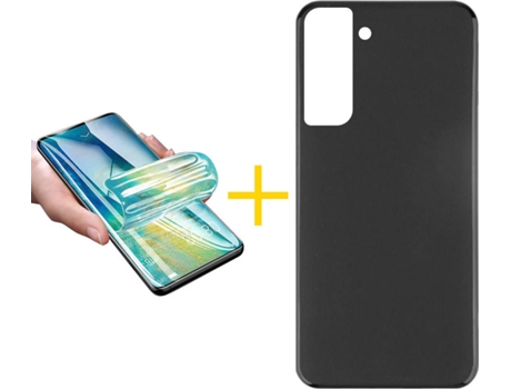 Carcasa + Protector de Pantalla para Samsung Galaxy S22 5G ACCETEL Negro