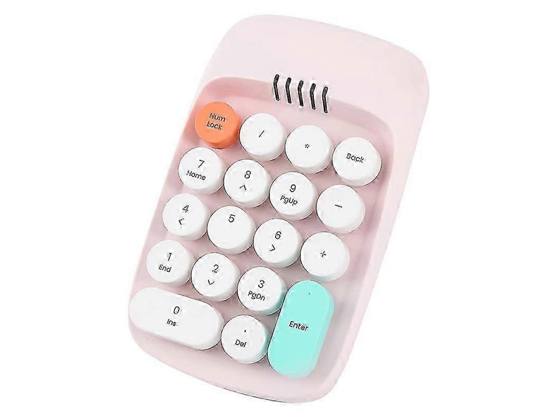 Teclado numérico inalámbrico, teclado de máquina de escribir retro, teclado numérico de 18 teclas, 2,4 GHz, Bluetooth Mini Ly Ebike