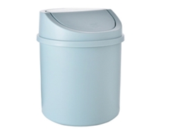 JILLIOPER Mini bote de basura de plástico para escritorio, con tapa abatible que oculta la basura y el olor. No tóxico e inodoro. Superficie lisa. Tapa desmonta